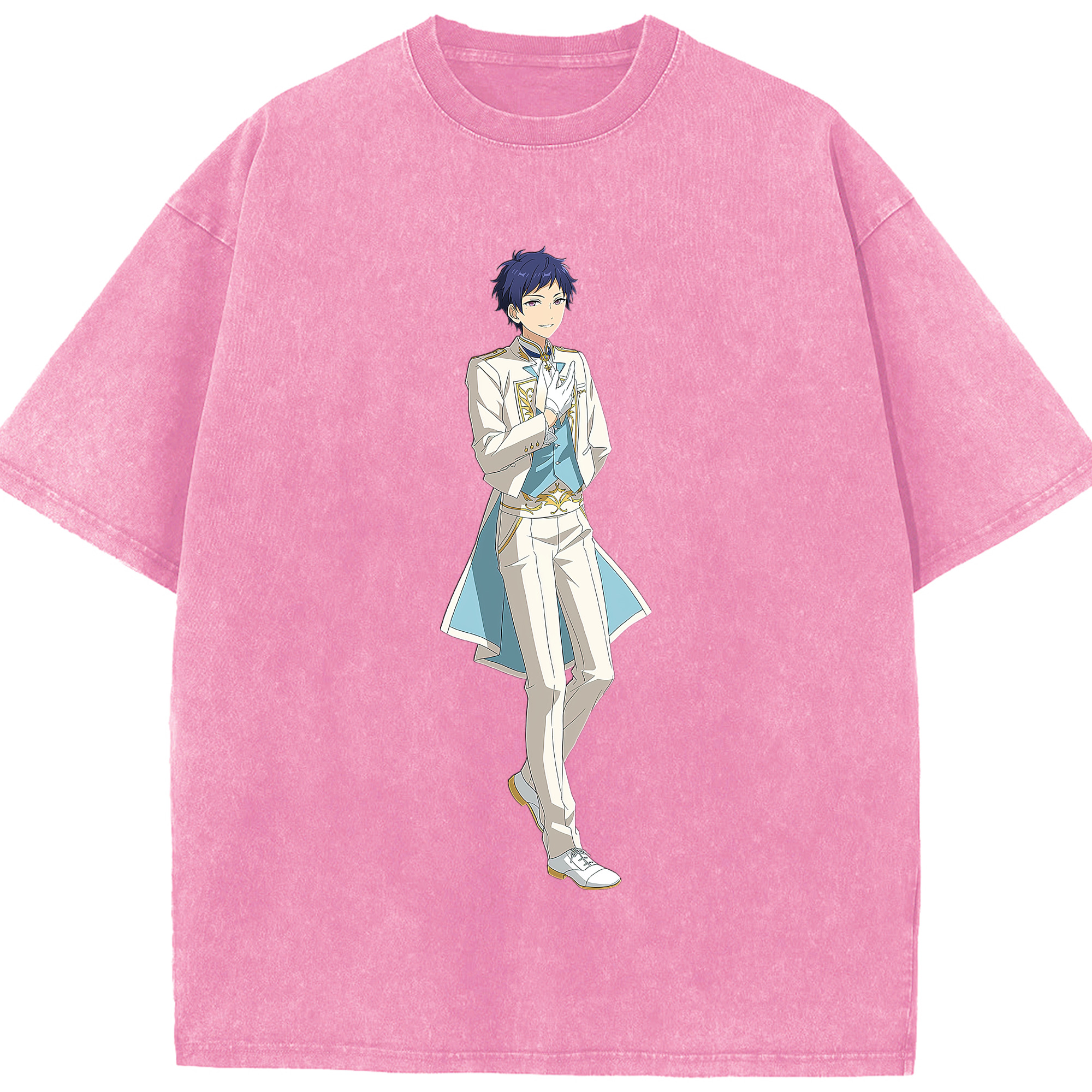 （画像用） あんさんぶるスターズ! Ensemble Stars 綿100% ヴィンテージ風 半袖Tシャツ（フロントプリント）